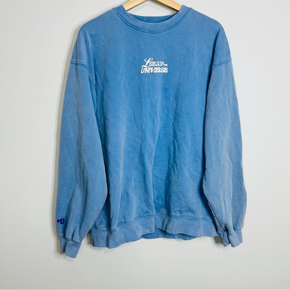 The Mayfair Group Language of the Universe Crewneck in Blue Oversized size S/M - Picture 3 of 8